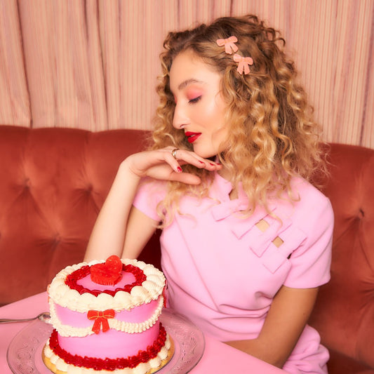 Barrette ruban rose Coucou Suzette