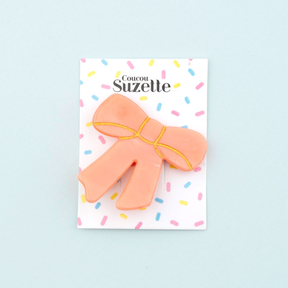Barrette ruban rose Coucou Suzette