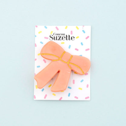 Barrette ruban rose Coucou Suzette