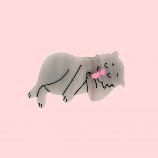 Barrette Chat gris Coucou Suzette
