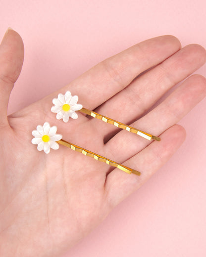 Duo de barrettes fines Pâquerettes – Coucou Suzette – image principale 4:5