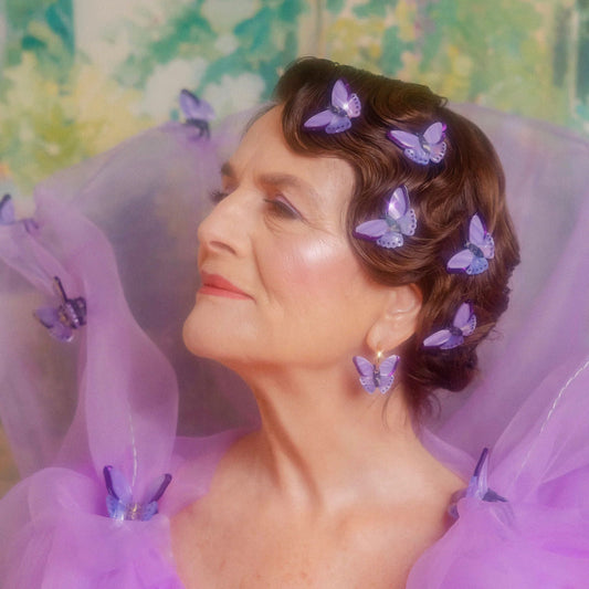 Barrette Papillon mauve Coucou Suzette