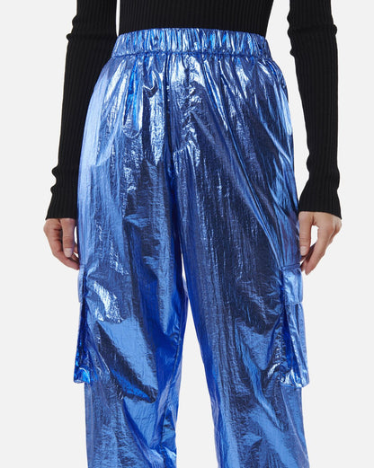 Pantalon Eminem bleu métallisé