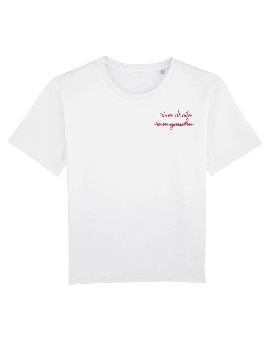 T-shirt femme brodé Rive droite / Rive gauche