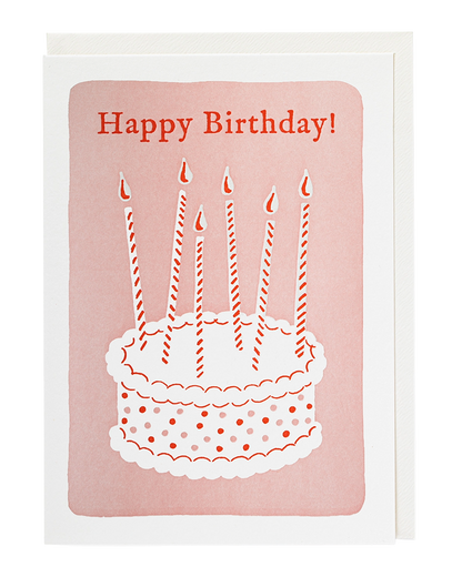 Carte Happy Birthday Cake rose Archivist Gallery