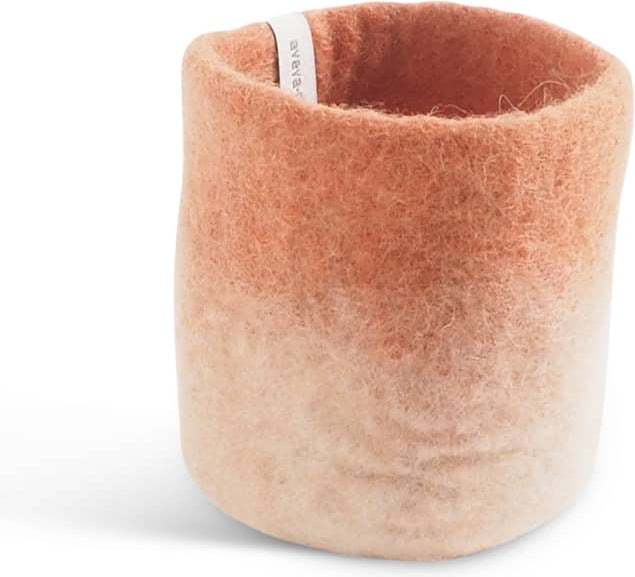 Cache pot S en laine bouillie