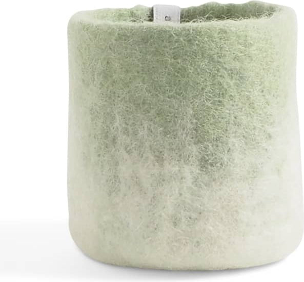 Cache pot S en laine bouillie