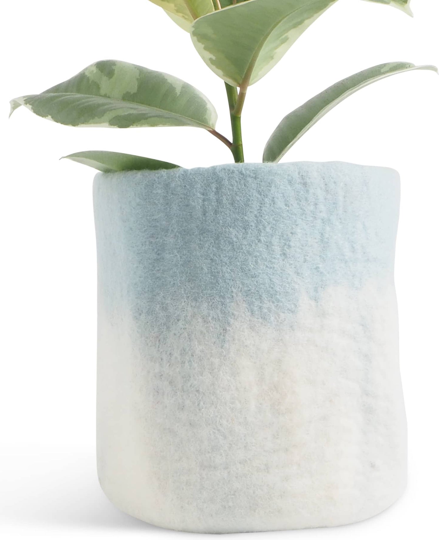 Cache pot L en laine bouillie