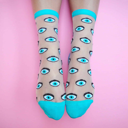 Chaussettes transparentes Œil (au choix)