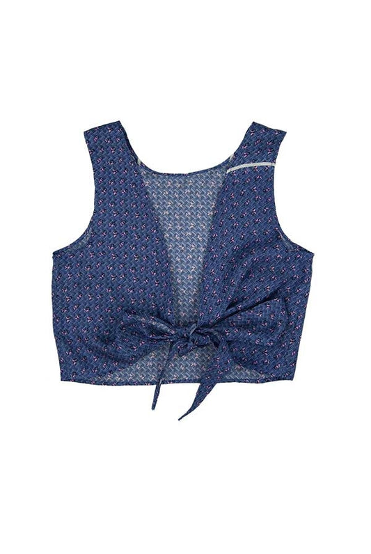 Top en soie dos nu Chioma papillons