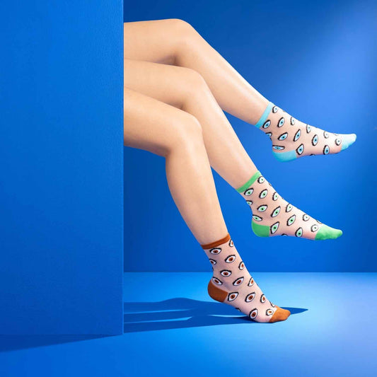 Chaussettes transparentes Œil (au choix)
