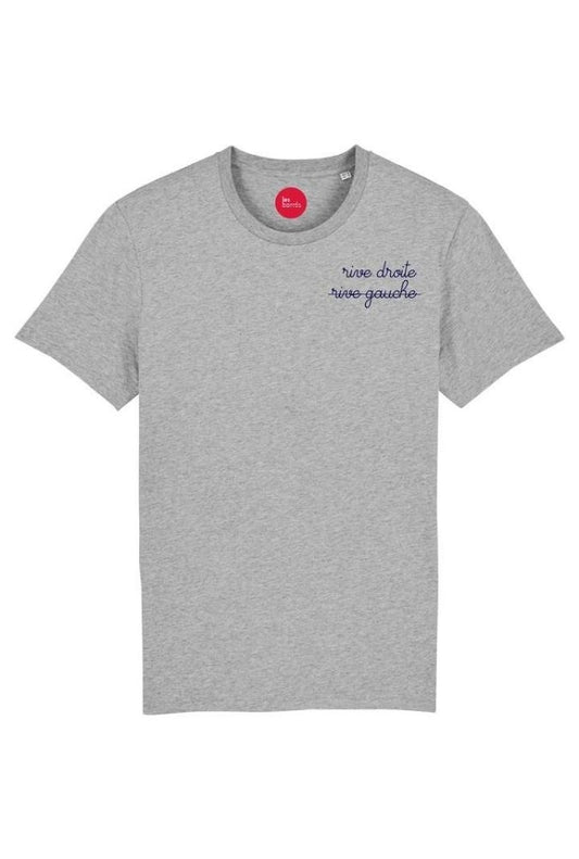T-shirt unisexe brodé Rive Droite/Rive Gauche