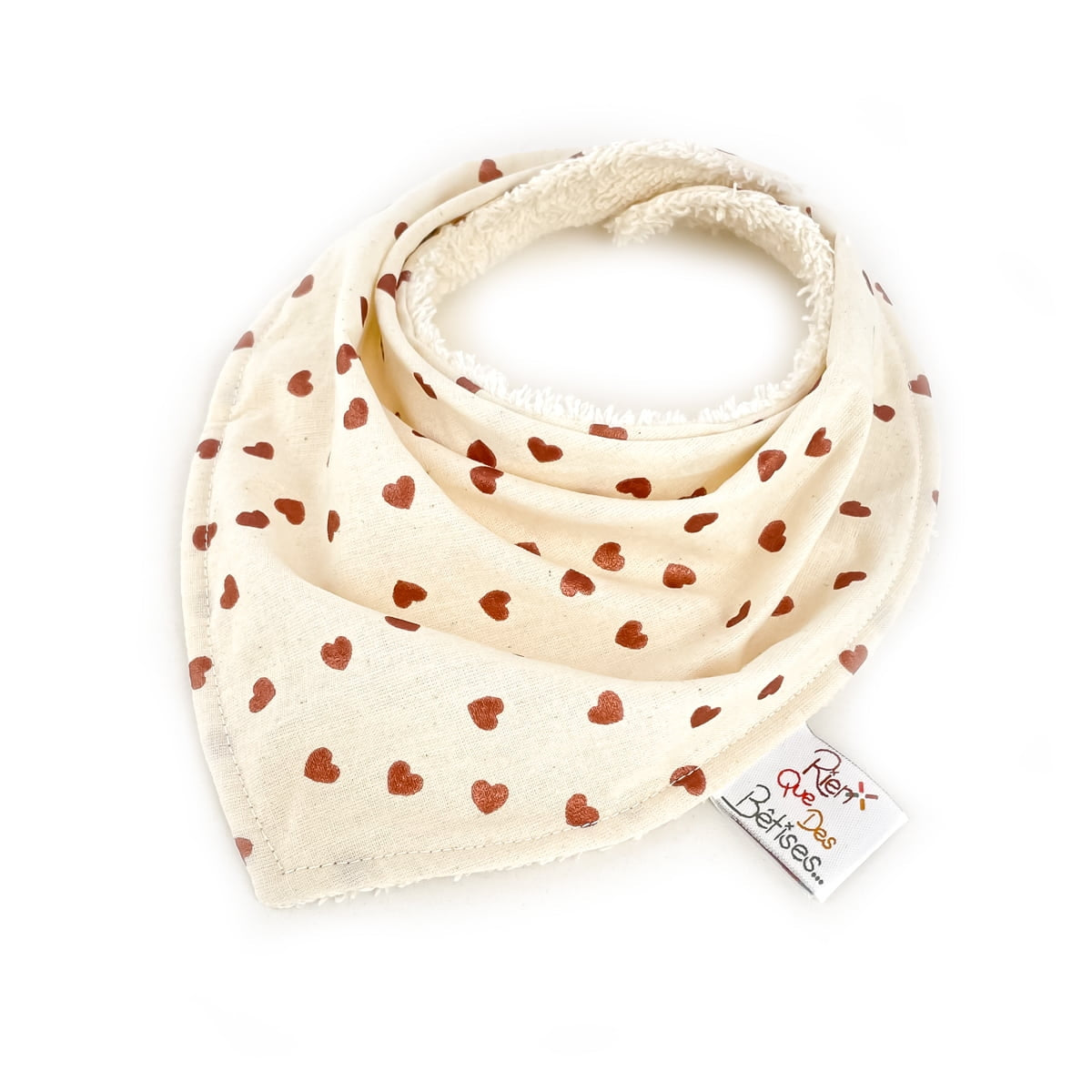 Bavoir bandana à motifs (au choix)
