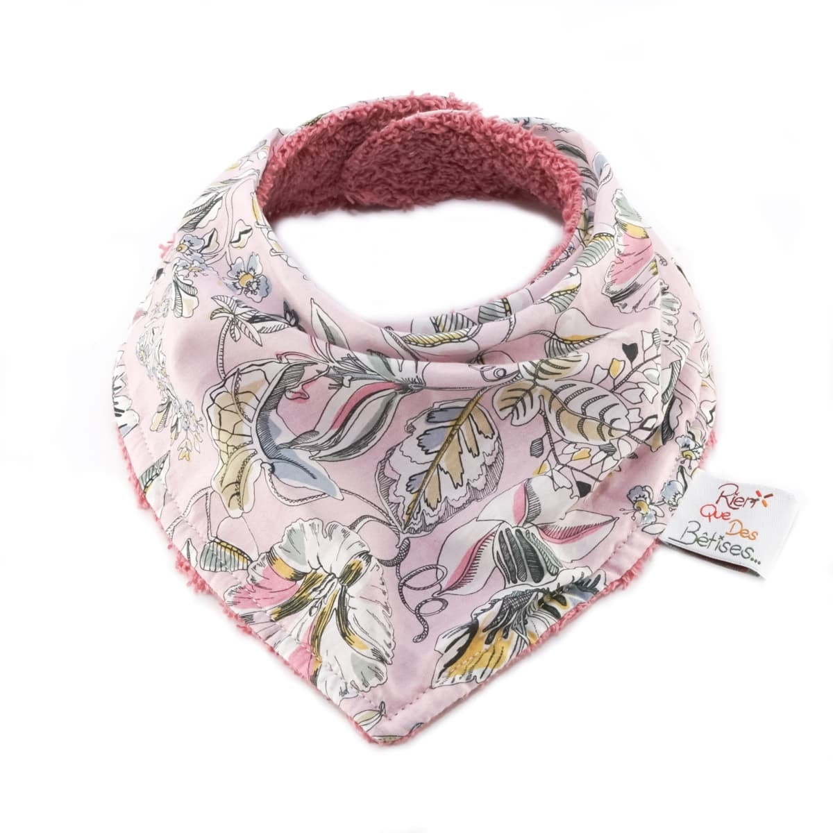 Bavoir bandana à motifs (au choix)