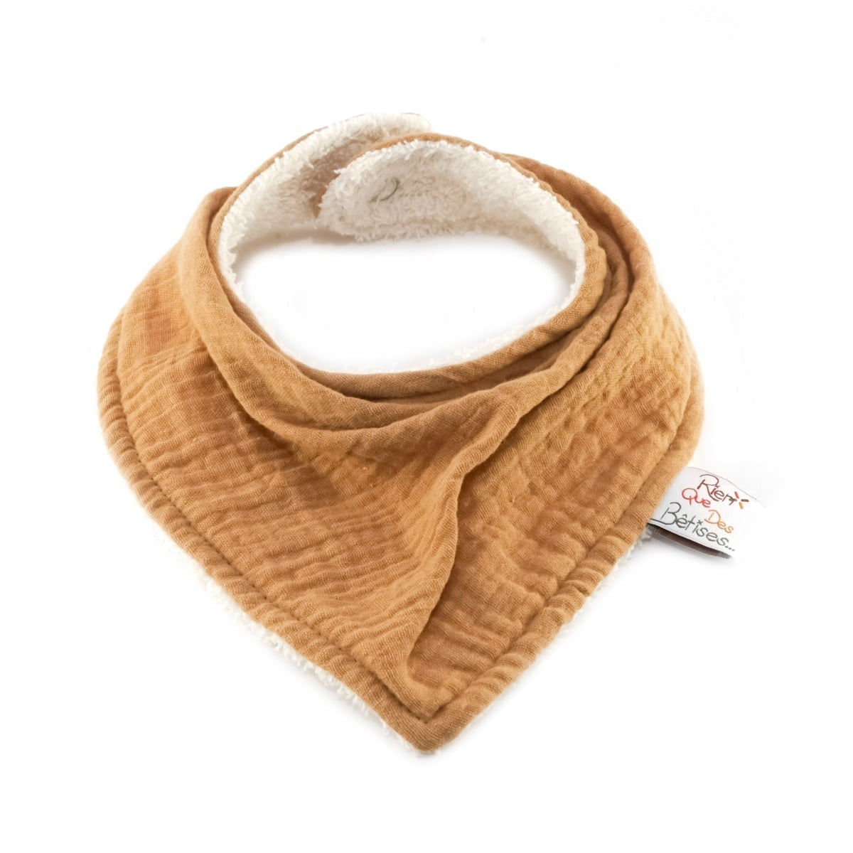 Bavoir bandana en gaze de coton (au choix)