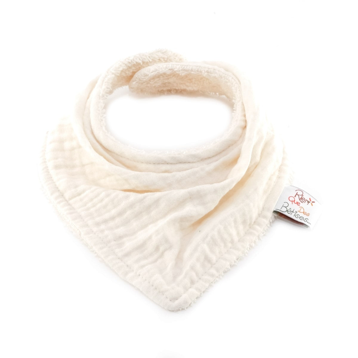 Bavoir bandana en gaze de coton (au choix)