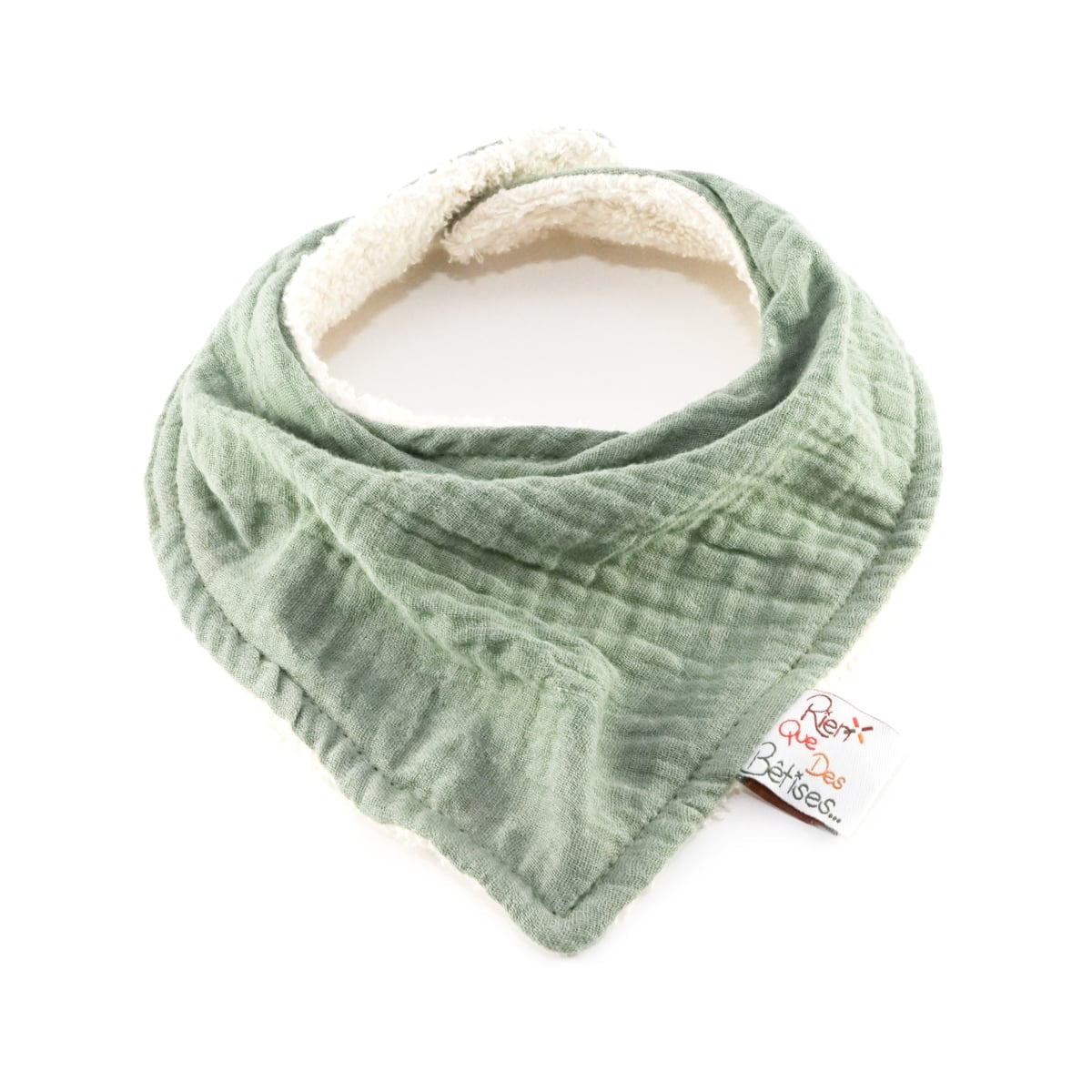 Bavoir bandana en gaze de coton (au choix)