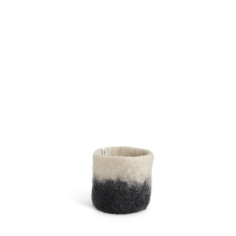 Cache pot S en laine bouillie