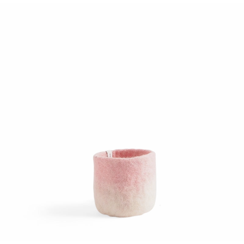 Cache pot S en laine bouillie