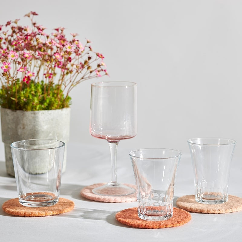 Lot de 4 dessous de verre en laine (au choix)