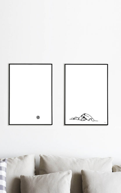 Diptyque d'affiches A4 Sportifs (au choix)