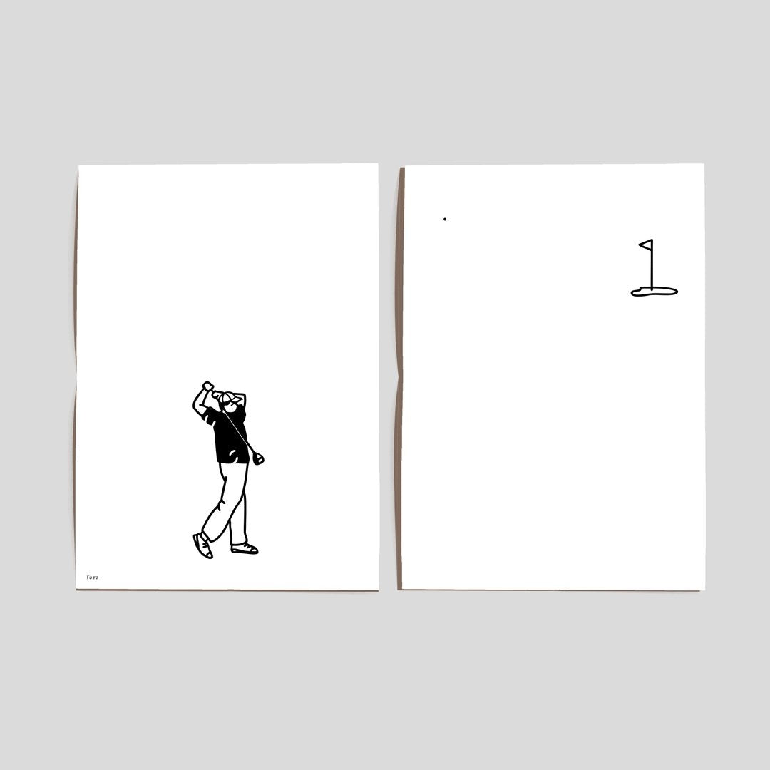 Diptyque d'affiches A4 Sportifs (au choix)