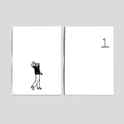 Diptyque d'affiches A4 Sportifs (au choix)