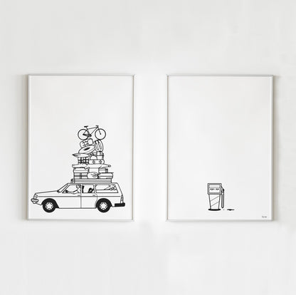 Diptyque d'affiches A4 Sportifs (au choix)