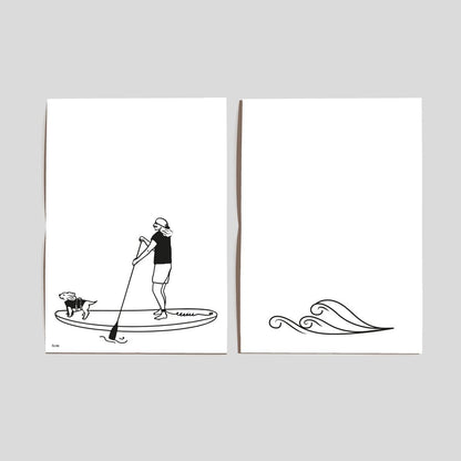 Diptyque d'affiches A4 Sportifs (au choix)