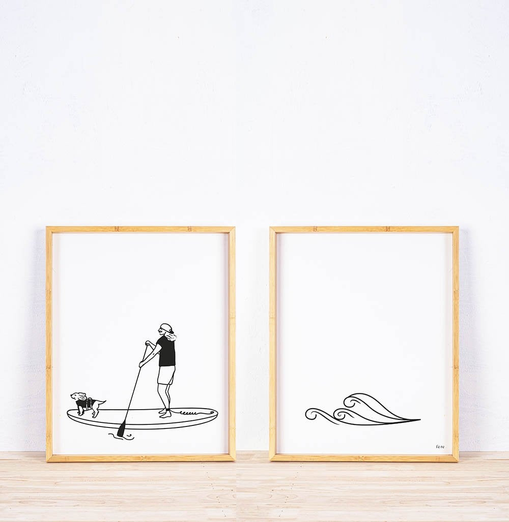 Diptyque d'affiches A4 Sportifs (au choix)