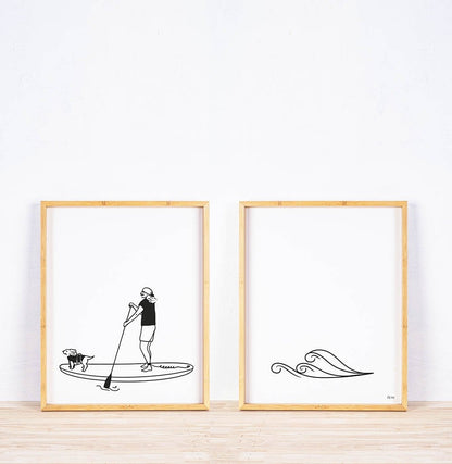 Diptyque d'affiches A4 Sportifs (au choix)