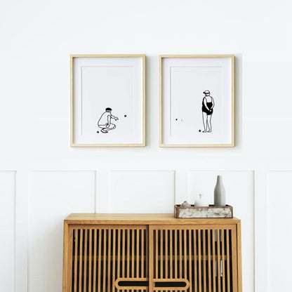 Diptyque d'affiches A4 Sportifs (au choix)