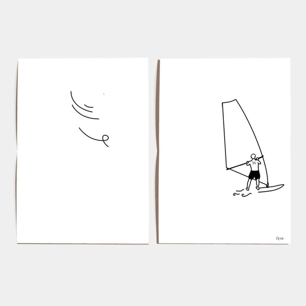 Diptyque d'affiches A4 Sportifs (au choix)