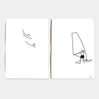 Diptyque d'affiches A4 Sportifs (au choix)