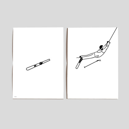 Diptyque d'affiches A4 Sportifs (au choix)