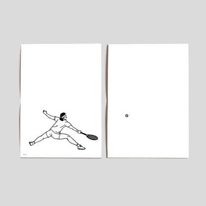 Diptyque d'affiches A4 Sportifs (au choix)