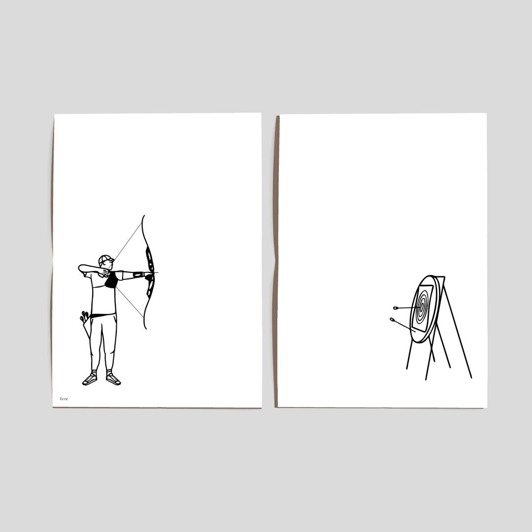 Diptyque d'affiches A4 Sportifs (au choix)