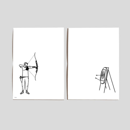 Diptyque d'affiches A4 Sportifs (au choix)