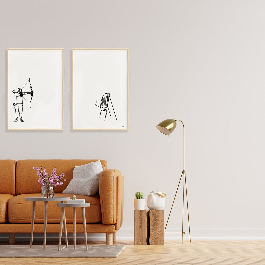 Diptyque d'affiches A4 Sportifs (au choix)