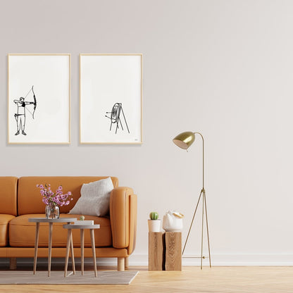 Diptyque d'affiches A4 Sportifs (au choix)