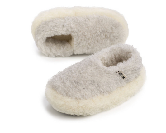 Chaussons en laine Gris clair