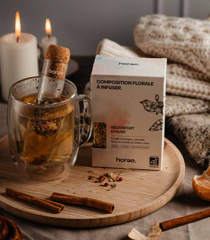 Composition florale à infuser – Réconfort d’Hiver Bio