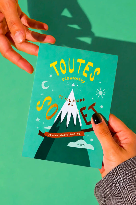 Carte anniversaire Toutes ces années et toujours au sommet Fortes - vue principale