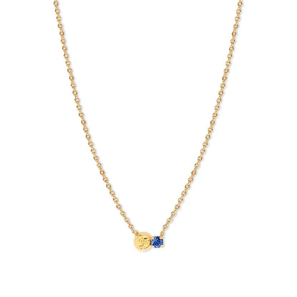 Collier Zéphyr Saphir BDM Studio, packshot sur fond blanc