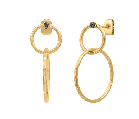 Créoles Alizés Silver Night BDM Studio, packshot sur fond blanc