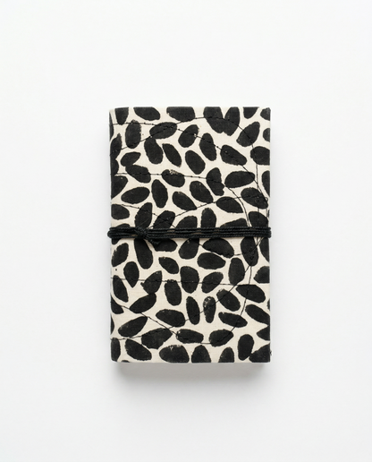 Carnet Indira - Motif Glibette Noir – Mamamushi Studio