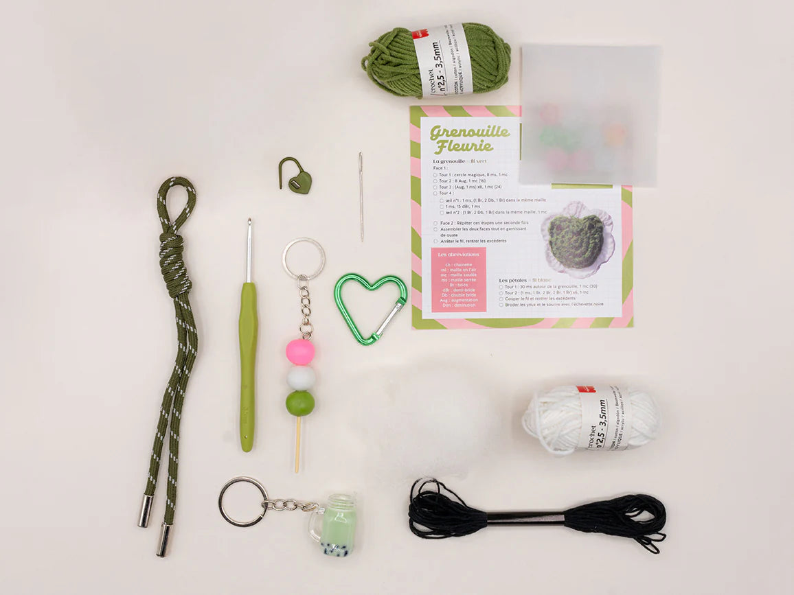 Kit crochet bag charms matcha club