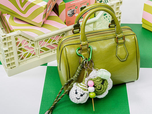 Kit crochet bag charms matcha club