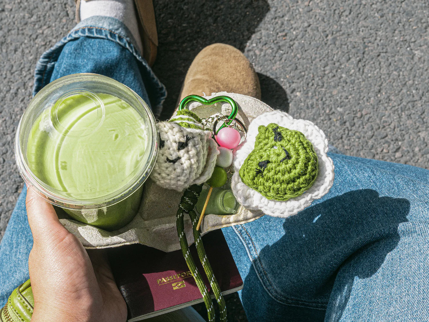 Kit crochet bag charms matcha club