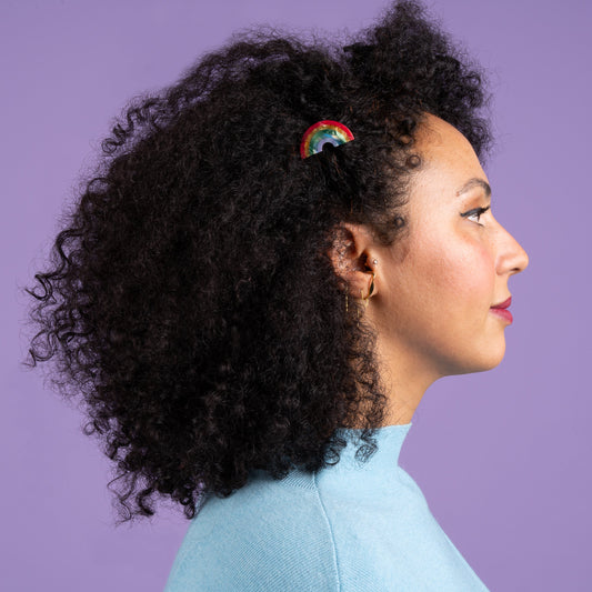 Barrette Arc-en-ciel Coucou Suzette porté